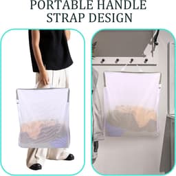 Waszakjes met Rits - 2 Stuks - Waszakken voor Wasgoed - Polyester - Waszak - Laundry Bag - Waszakje Lingerie - Waszakjes Groot - Waszak Groot - Wasnet - Wasnetten - Bescherm je Wasgoed en Wasmachine - 40×50×10cm — thumbnail 3