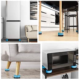 SnelShoppen - Vibration Damper 4 Stuks Anti-Vibratie Mat voor Wasmachine en Droger - Geluidisolatie, Hoogwaardige Rubber, Blauw — thumbnail 2