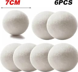 Droger Ballen Wol – Wasbollen - Wasdroger Herbruikbare Wollen Droger Ballen – Droogballen voor snellere droogtijd- set 6 stuks — thumbnail 1