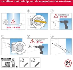 ApexArte® Waslijn Uittrekbaar - Wanddroogrek - Wasdraad — thumbnail 3