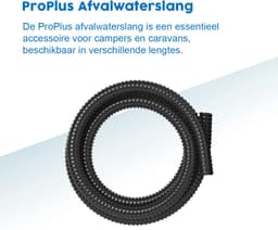 ProPlus Afvalwaterslang - 2,5 m - Afwatering - Temperatuurbestendig - Flexibel en Uittrekbaar - ø 25 mm - Voor het Geleiden van Afvalwater vanuit caravans/campers, vijvers en zwembaden - Afvoerkanaal - Zwart — thumbnail 2