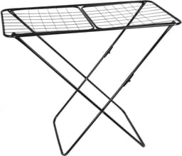 Stabiel Staand Droogrek met Vleugels - 18 Meter Drooglengte, Zwart — thumbnail 5