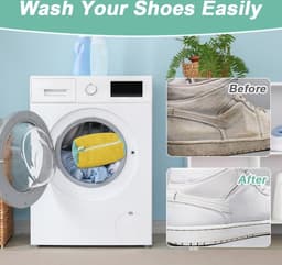Schoenwaszak - 2 stuks, Herbruikbaar Wasnet voor Schoenen met Ritssluiting - Ideaal voor Machinewas — thumbnail 2