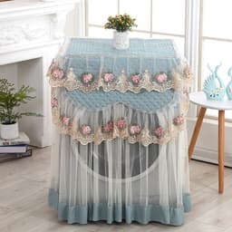 Wasmachine hoes - Wasmachine beschermer - Wasmachine overtrek - Stofdicht - Wasdroger beschermhoes - blauw - 60*60*85cm - Polyester — thumbnail 3