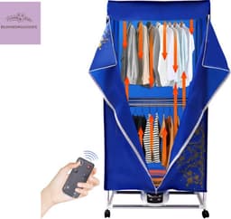 Elektrisch Droogrek - Droogrek met Verwarming - Droogtoren - Staand Wasrek - Opvouwbaar - 1500W - Low Noise - 150x70x48cm - incl. Afstandsbediening — thumbnail 1