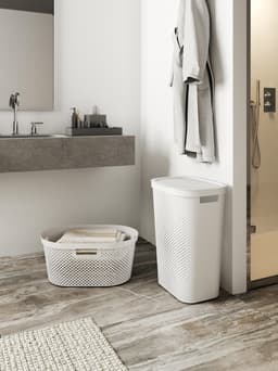 Curver Infinity Recycled Dots Wasmand met deksel - 60L - Wit — thumbnail 3