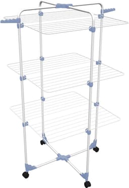 Modulair droogrek met 3 niveaus voor kleding - efficiënt opbergen en drogen van wasgoed — thumbnail 1