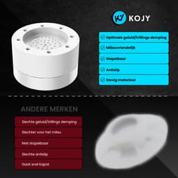 KOJY Wasmachine dempers - Verhoger - Stapelbaar - Wit - voor wasmachine en wasdroger — thumbnail 2
