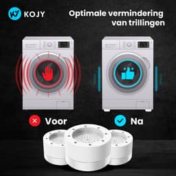 KOJY Wasmachine dempers - Verhoger - Stapelbaar - Wit - voor wasmachine en wasdroger — thumbnail 3