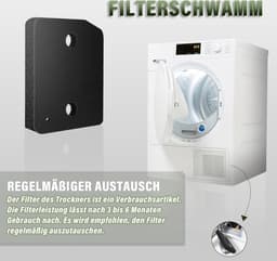 4 stuks droogfilters, voor Miele T1 wasdroger, wasdroger sokkelfilter, sponsfilter, filtermat voor een langere levensduur van de droger (207 mm x 157 mm x 30 mm) — thumbnail 3