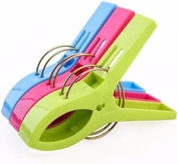 Grote plastic badlaken knijpers 4 stuks 12 cm — thumbnail 3