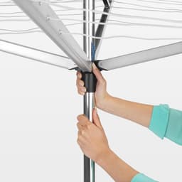 Brabantia Topspinner Droogmolen - met Metalen Grondanker - 50 m - Metallic Grey — thumbnail 3
