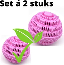 Wasbol set van 2 - roze wasballen - keramische balletjes - roze rozengeur - wasmachine reiniger - wasmachine - zonder gebruik van wasmiddel — thumbnail 1