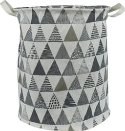 QUVIO Wasmand met handvaten - Waszak met 1 compartiment - Wassorteerder - Wasbox 36 Liter - Wasmanden - Opbergmand - Opbergmand kinderkamer - Opbergmanden - Speelgoedmand - Opvouwbaar - Rond - 33 x 37 cm (dxh) — thumbnail 1