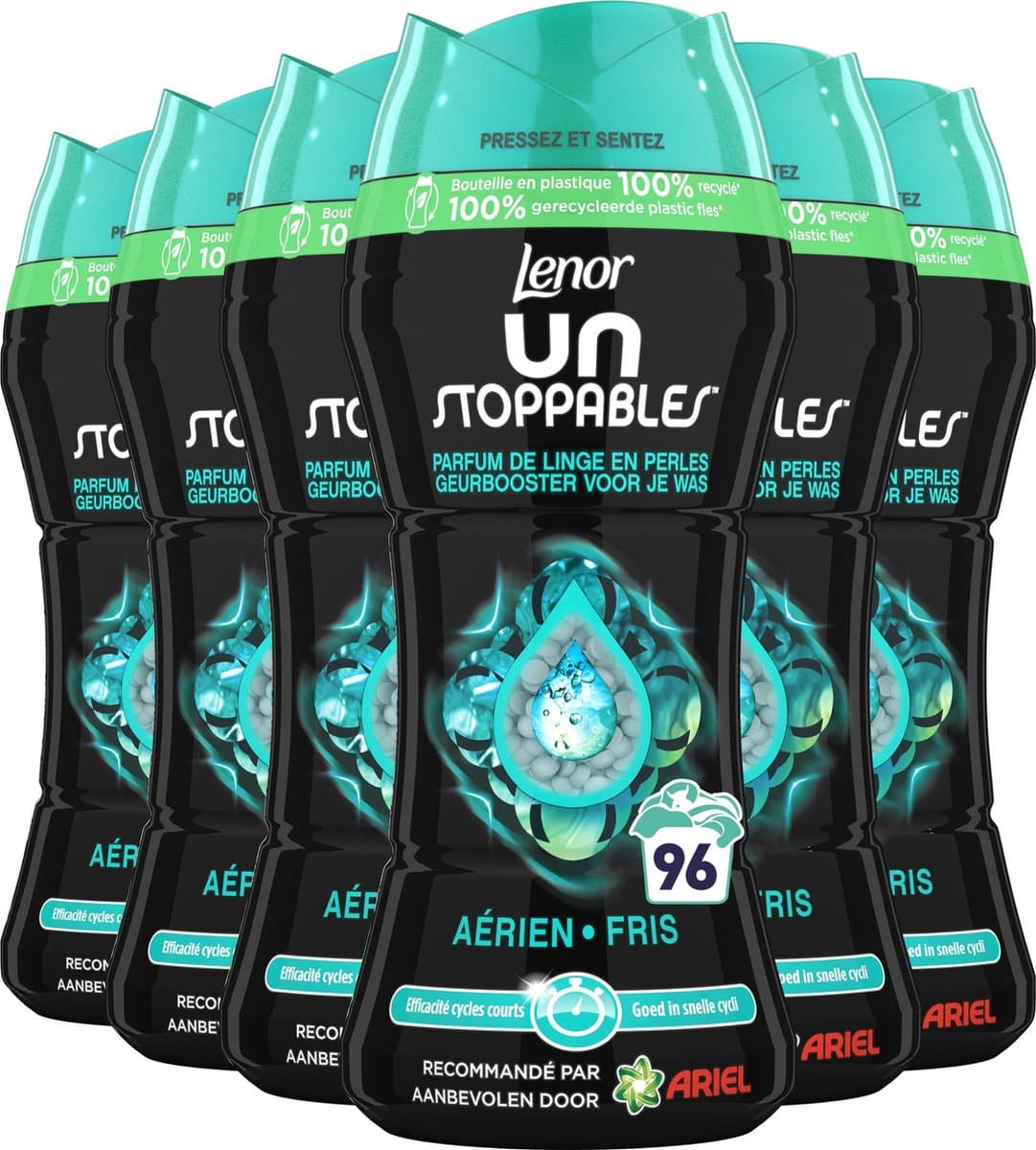 Lenor Geurbooster Fris - Geurparels - 6x16 Wasbeurten - Voordeelverpakking — afbeelding 1