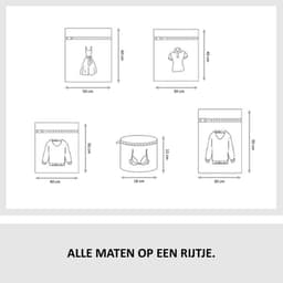 Waszakken | Set van 5 Waszakjes met Rits - Waszak - Wasnet - Kledingzakjes - BH Was Zakjes - Laundry Bag Set voor Ondergoed - Kleding - Delicaat Wasgoed - Wasmachine Zakjes - Wasgoed — thumbnail 5