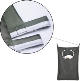 Wasmand Hangend - 2 Stuks - Zwart - 120 Liter - Hangende Opvouwbare Waszak — thumbnail 4