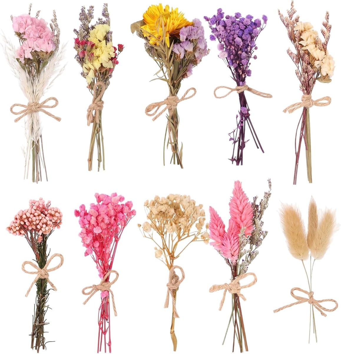 Gedroogde Bloemen Stijl, Decoratieve Takken voor DIY Ambachten, Bruiloft en Huisdecoratie, Groen — afbeelding 1