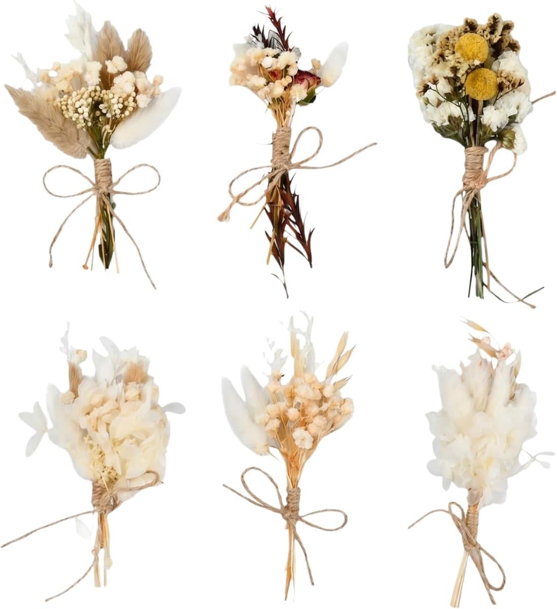 Gedroogde bloemen, kleine gedroogde bloemen, gedroogde bloemen om mee te knutselen, natuurlijke gedroogde boeketten voor fotolijsten, DIY, huisfeestjes en bruiloftsdecorat — afbeelding 1