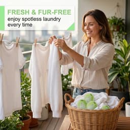 Haarballen voor wasmachine - 12 stuks - groen-wit - herbruikbaar - schone kleding zonder pluisjes - ShopVlot — thumbnail 3