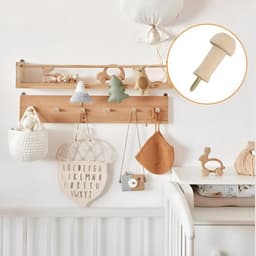 Houten Shaker Peg - 10 Stuks - Duurzaam - Herbruikbaar - Voor Kleding/Hoezen - Ideaal voor Thuis/Office - Wandhaak — thumbnail 4