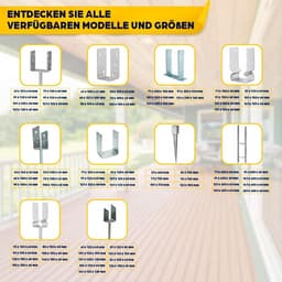 Paaldrager - Paalanker Grondanker - Terrassen Hekken Bouwen - Verzinkt Staal - 51 x 600 mm - Zilver — thumbnail 4