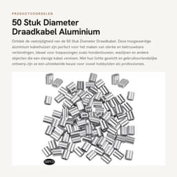 Dailygoods- Draadkabel 50 Stuks - Aluminium Kabeldraad - Zilveren — thumbnail 3