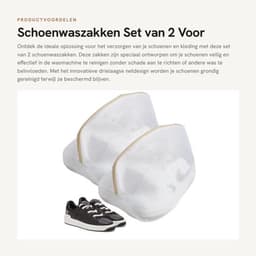 Dailygoods- Schoenwaszak Set van 2 - Drie-laags Net - Waszak voor Schoenen — thumbnail 5