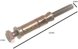 Metselwerk Bouten - Anker Bouten - Zware Bevestiging - Weerbestendig Staal - M10 x 110MM - Geel — thumbnail 2