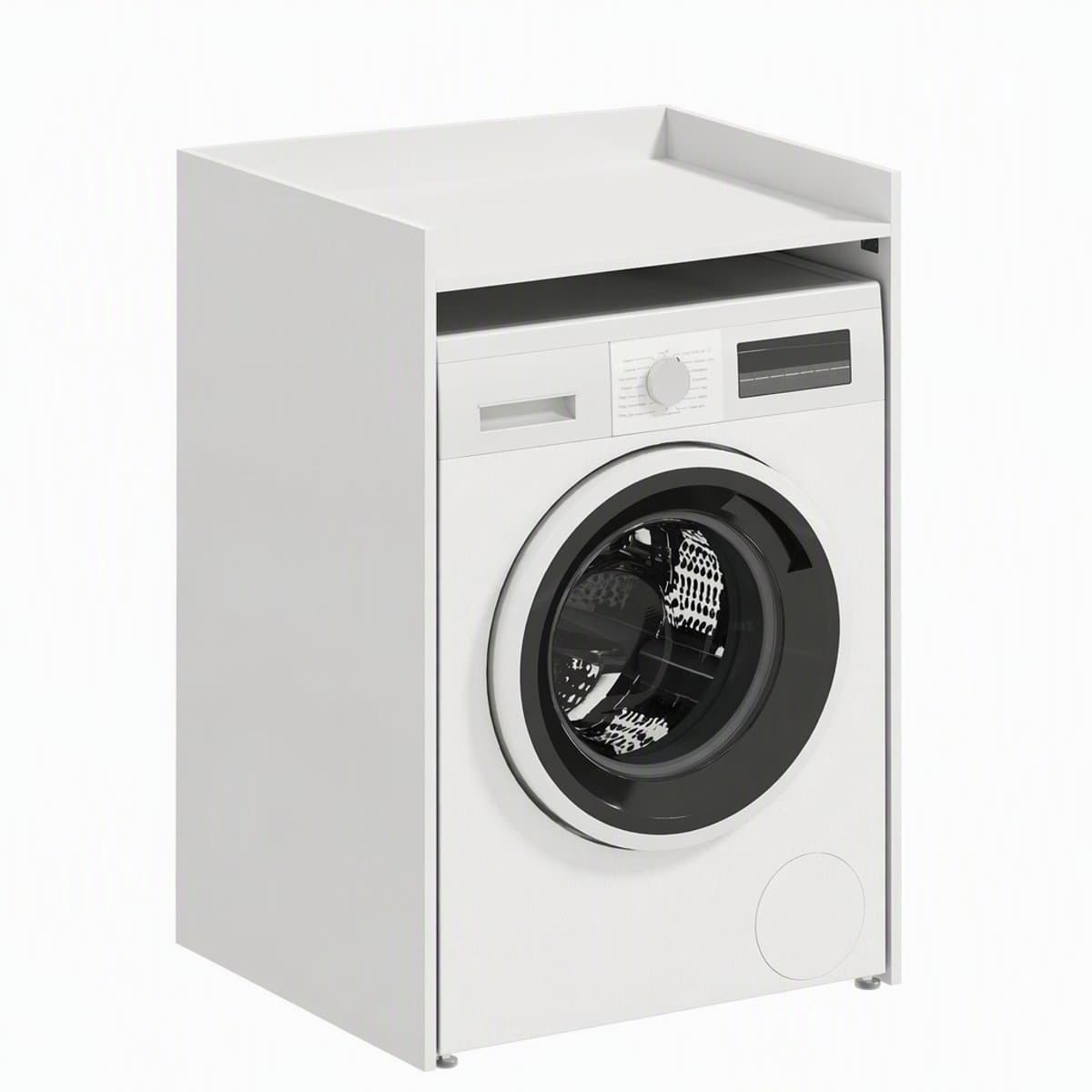 TEKROA® Wasmachine Kast - Wasmachinerek - Badkamerkastje - voorWasmachine en Droger Kast - 64 x 60 x 97,5 cm — afbeelding 1
