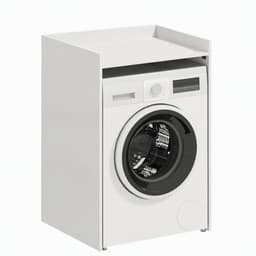TEKROA® Wasmachine Kast - Wasmachinerek - Badkamerkastje - voorWasmachine en Droger Kast - 64 x 60 x 97,5 cm — thumbnail 1