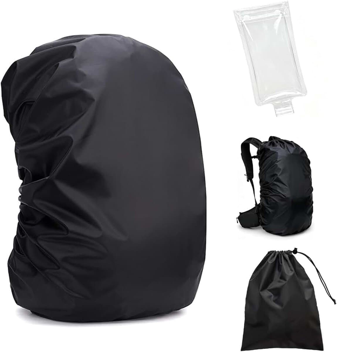 1 stuks waterdichte regenrugzakhoes, lichte regenhoes voor trekking, regenbescherming voor wandelrugzak, waterbescherming voor reizen en outdoor — afbeelding 1