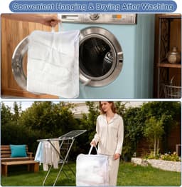 SnelShoppen - Large Laundry Net voor Delicate Was, Waszak, Wasnet, Bescherming voor Kleding, 1 Stuk, Ideaal voor Wassen, Reizen, en Camping — thumbnail 5