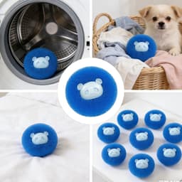 SnelShoppen - 8 Stuks Wasmachine Lintballen - Effectieve Dierenhaar Verwijderaar - Herbruikbare Lintvangers voor Wasmachine - Ideaal voor Huishoudens — thumbnail 3