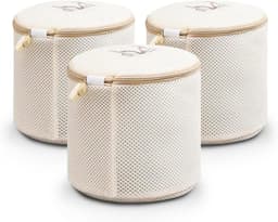 3-pack waszakken voor bh's met premium rits, duurzame en nette netzakken voor het beschermen van bh's, ideaal voor de wasmachine en sokken — thumbnail 1