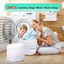 SnelShoppen - 2 Wasnetten voor Wasmachine - 40 x 30 cm - Vuilwaszak met Trekkoord - Voor Kleding, Schoenen, Dieren en Meer - Herbruikbaar en Ruim - 13 — thumbnail 5