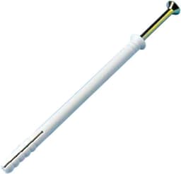Massieve Wandbevestiging - Nylon Plug - Stevig Ophangen - Zwaar Anker - M8 x 135mm - Wit — thumbnail 1