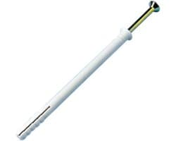 Massieve Wandbevestiging - Nylon Plug - Stevig Ophangen - Zwaar Anker - M8 x 135mm - Wit