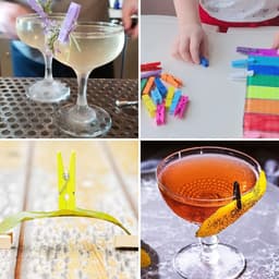 Wasknijpers van hout, fotoclips van hout met 30 m jute koord, voor kleding, foto's, creatieve vrije tijd — thumbnail 2