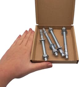 Wedge Anchors - Metaalpluggen Betonanker - Bevestigen in Beton - Verzinkt Staal - M10 x 120 mm - Zilver — thumbnail 2
