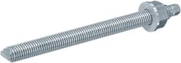 Ankerstang - Bevestigingsstang Staafanker - Machines Bevestigen - Voorgeportioneerd Mortelpatroon - 160 mm - Zilver — thumbnail 2