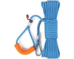 Waslijn Touw - Kleding Lijn - Kleding Drogen - Sterk Gevlochten Polyester - 10 Meter - Rood/Oranje/Blauw