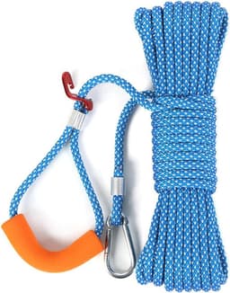 Waslijn Touw - Kleding Lijn - Kleding Drogen - Sterk Gevlochten Polyester - 10 Meter - Rood/Oranje/Blauw — thumbnail 1