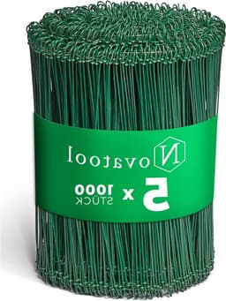 Draadsluitingen voor Zakken - Binddraad Sluitdraad - Zakken Afsluiten - Groene Coating - 14 x 200 mm - Groen — thumbnail 1