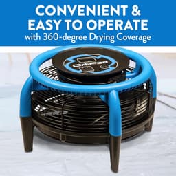 Vloerdroger - Tapijtdroger Ventilator - Snel Drogen - 360-graden Luchtstroom - 38.6 cm - Grijs — thumbnail 2