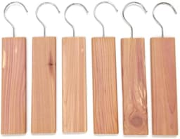 Hangblok Cederhout - Kledingbeschermer - Kleding Fris Houden - Natuurlijk Aroma - 6 Stuks - Bruin — thumbnail 1