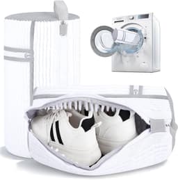 Waszakken, wasmachine, 40 × 20 cm, herbruikbare L-vormige ritssluiting, grote opening, schoenenzak, waszak, schoenen met netvak voor inlegzool — thumbnail 1