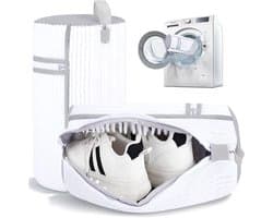 Waszakken, wasmachine, 40 × 20 cm, herbruikbare L-vormige ritssluiting, grote opening, schoenenzak, waszak, schoenen met netvak voor inlegzool