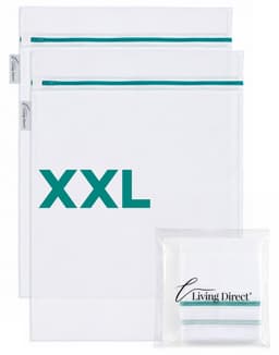 Living Direct Waszak XXL set 2 stuks Waszakjes met Rits - Extra Grote Waszakken voor Beddengoed, Dekbedovertrekken, Hoeslakens, Gordijnen en Jassen - Waszak Groot - Laundry Bag - Wasnetten — thumbnail 1