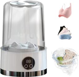 Draagbare wasmachine | Mini-wasmachine met 2 wasprogramma's | Draagbare reiswasmachine met een inhoud van 1 liter, geschikt voor babykleding, ondergoed, op reis en ideaal voor studentenkamers, campers, enz. - Wit — thumbnail 1